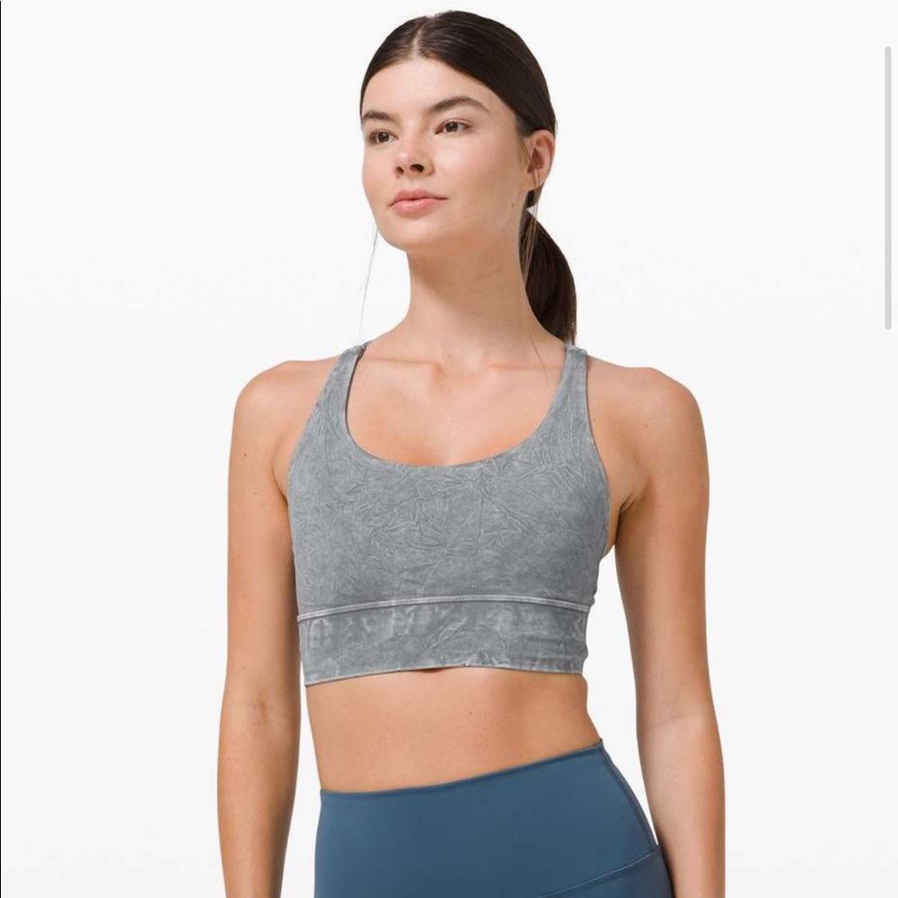 Lululemon Energy Bra Ice Dye Ice Wash Asphalt Grey